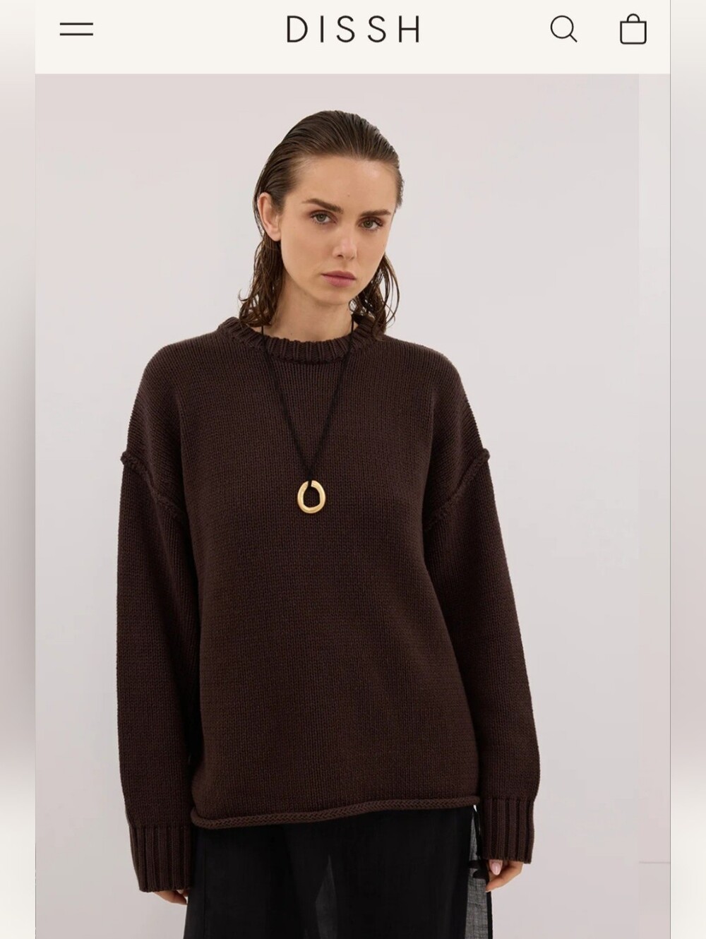 Dissh Roy Choc Knit Jumper